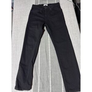 Levis denizen ‎ ids Black Denim Jeans Straight Leg Casual Pants Size 16